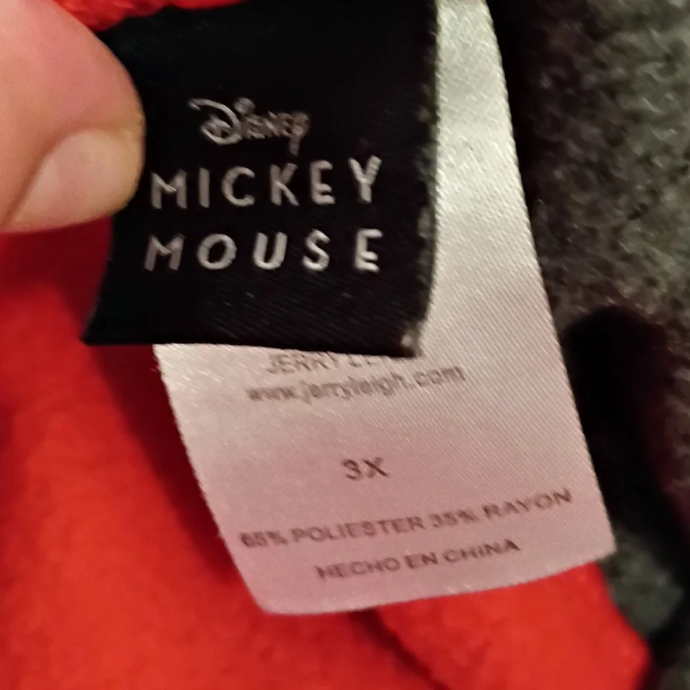 Adults Disney Mickey Mouse Charcoal and Scarlet Joggers - Picture 9 of 9